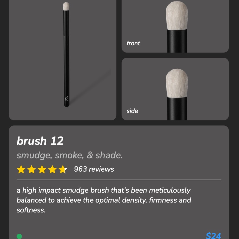 REPHR #12 Eye Domed Round- high impact smudge brush (NEW!)